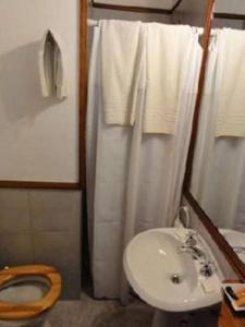 科洛尼亚-德尔萨克拉门托博萨达德尔安琪儿酒店 的一间带卫生间和水槽的浴室
