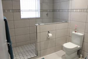 德班维尔DCS Accommodation Cape Gate的一间带卫生间和淋浴及窗户的浴室