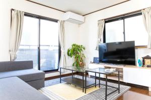 东京Tokyo Aoto House的带沙发和电视的客厅