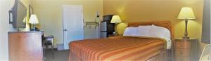 莫哈韦莫哈韦行政酒店的酒店客房带一张床和一个厨房