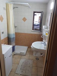 Cerasocasa nostra的一间带水槽、卫生间和淋浴的浴室