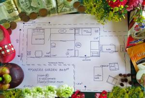攀牙曼诺拉花园旅馆的一张纸,上面有厨房图