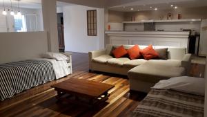 巴拉那Loft desing的客厅配有沙发和桌子