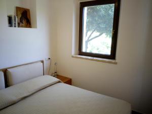 MonterubbianoBB Fonterrante的一间卧室设有一张床和一个窗口