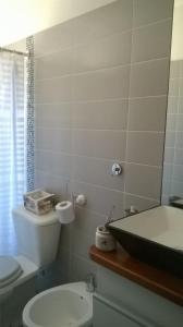 皮里亚波利斯Descanso en Piriápolis的浴室配有白色卫生间和盥洗盆。