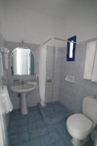 埃夫迪洛斯卡拉斯星级酒店 的一间带卫生间和水槽的浴室