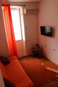 布德瓦Dudić apartmani的带沙发和电视的客厅