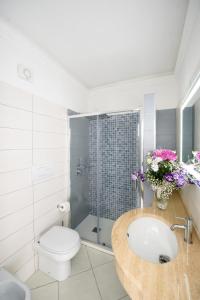 阿纳卡普里布索拉酒店的一间带水槽、卫生间和淋浴的浴室