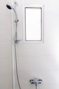波塞蒂比安卡公寓的带淋浴的浴室,带窗户