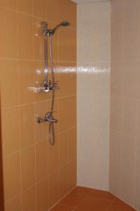 萨帕雷瓦巴尼亚Hotel Radi的浴室内配有淋浴和头顶淋浴