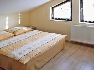 奥什恰德尼察温德斯蒂勒酒店的一间卧室设有一张床和两个窗户。