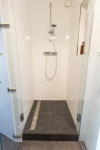 乌得勒支De Hoendervorst的带淋浴的浴室和玻璃门