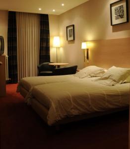 德哈恩埃斯卡佩德酒店的配有一张床和一把椅子的酒店客房
