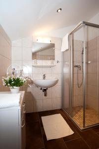 蓬高地区圣法伊特科勒克格特酒店的一间带水槽和淋浴的浴室