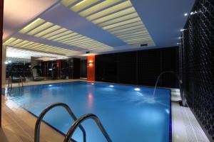 伊斯坦布尔伊斯坦布尔胜利酒店及水疗中心的在酒店房间的一个大型游泳池