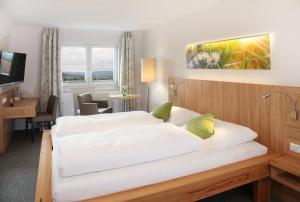 富尔达盖斯索夫阿尔特斯赌场酒店的酒店客房配有两张床和一张书桌