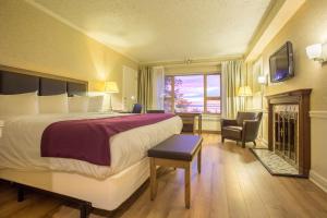 贝科莫曼诺拜康酒店的一间设有大床和窗户的酒店客房