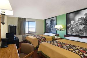 阿拉莫戈多阿拉莫戈多速8酒店的酒店客房设有两张床和电视。