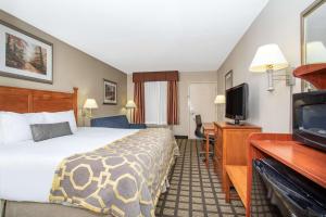 海斯黑斯贝蒙特旅馆套房酒店的配有一张床和一台平面电视的酒店客房