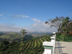 兰巴里Pousada Lambari Montanha Hotel的客房享有葡萄园的景致。