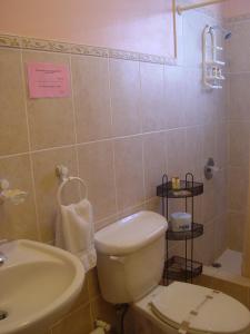 林康安奇利德马住宿加早餐旅馆的一间带卫生间和水槽的浴室