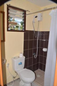班塔延岛斯夫坎提纳旅馆的一间带卫生间和淋浴的浴室