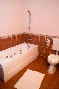 阿拉德Hotel Xemar的带浴缸和卫生间的浴室。