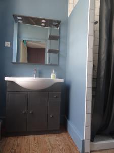 RevinGîte "La Maison"的一间带水槽和镜子的浴室