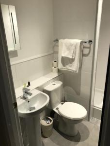 莫斯保罗西特韦尔阿姆斯酒店的浴室配有白色卫生间和盥洗盆。