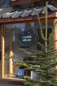 埃斯克尔Cabañas Abelard的商店窗户上的圣诞岛标