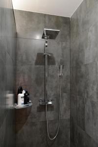 塔韦尔纳斯Cortijo Oro Verde B&B的浴室内配有淋浴和头顶淋浴