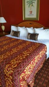 棕榈树汽车旅馆客房内的一张或多张床位