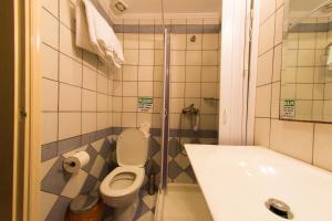 马苏里绿洲酒店的一间带卫生间和水槽的浴室