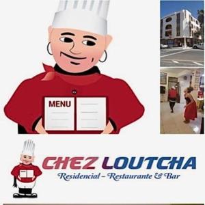 明德卢Chez Loutcha Residencial的一张厨师手上标有签名的照片