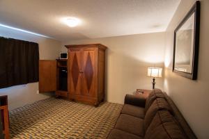 斯皮尔菲什Lookout Mountain Lodge的带沙发和橱柜的客厅