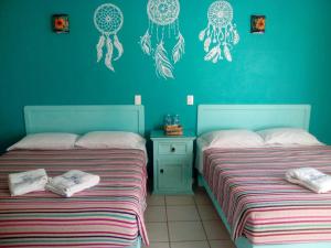 Hotel Quinta Mar y Selva客房内的一张或多张床位