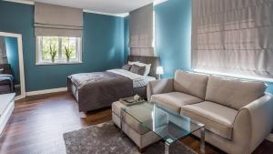 尼萨Apart-Henryk的客厅配有沙发和1张床