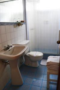 阿雷基帕El Balcon Hostal Turistico的一间带水槽和卫生间的浴室