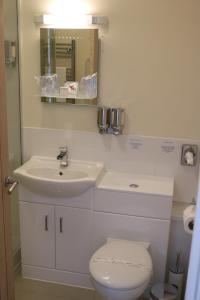 LowdhamGonalston Boutique B&B的一间带水槽、卫生间和镜子的浴室