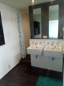 安特卫普Harmony House的浴室设有2个水槽和镜子