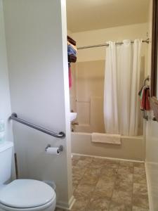 库珀斯敦里士满欧尼酒店的一间带卫生间和淋浴的浴室