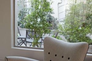 罗萨里奥伊斯普兰多萨维酒店的坐在窗前的椅子