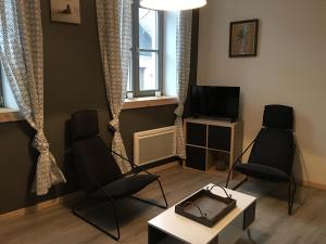 Appartement impeccable en centre ville的休息区