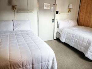 瓦尔迪兹基斯通酒店的两张睡床彼此相邻,位于一个房间里