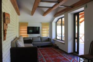 Alamedin卡拉布拉克生态度假酒店的带沙发和电视的客厅