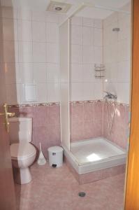 帕莫瑞Guest rooms Sveti Nikola的浴室配有卫生间、浴缸和水槽。
