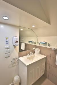 斯坦利斯坦利印记酒店的一间带水槽和镜子的浴室