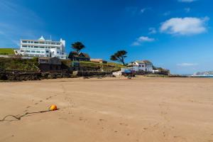 滨海比格伯里Burgh Island Hotel的沙滩上的橙球