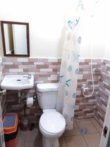 塔比拉兰JMC Residence的一间带卫生间和水槽的浴室