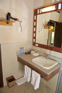 奈瓦沙东非大裂谷旅舍及高尔夫度假酒店的一间带水槽和镜子的浴室